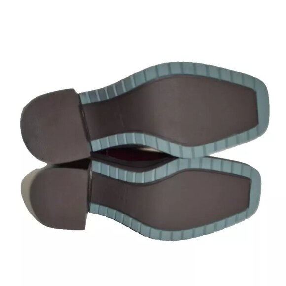 New! Tory Burch Expedition Patent Leather 6 M Chelsea Bordeaux Red Boots DD386 - Picture 7 of 7